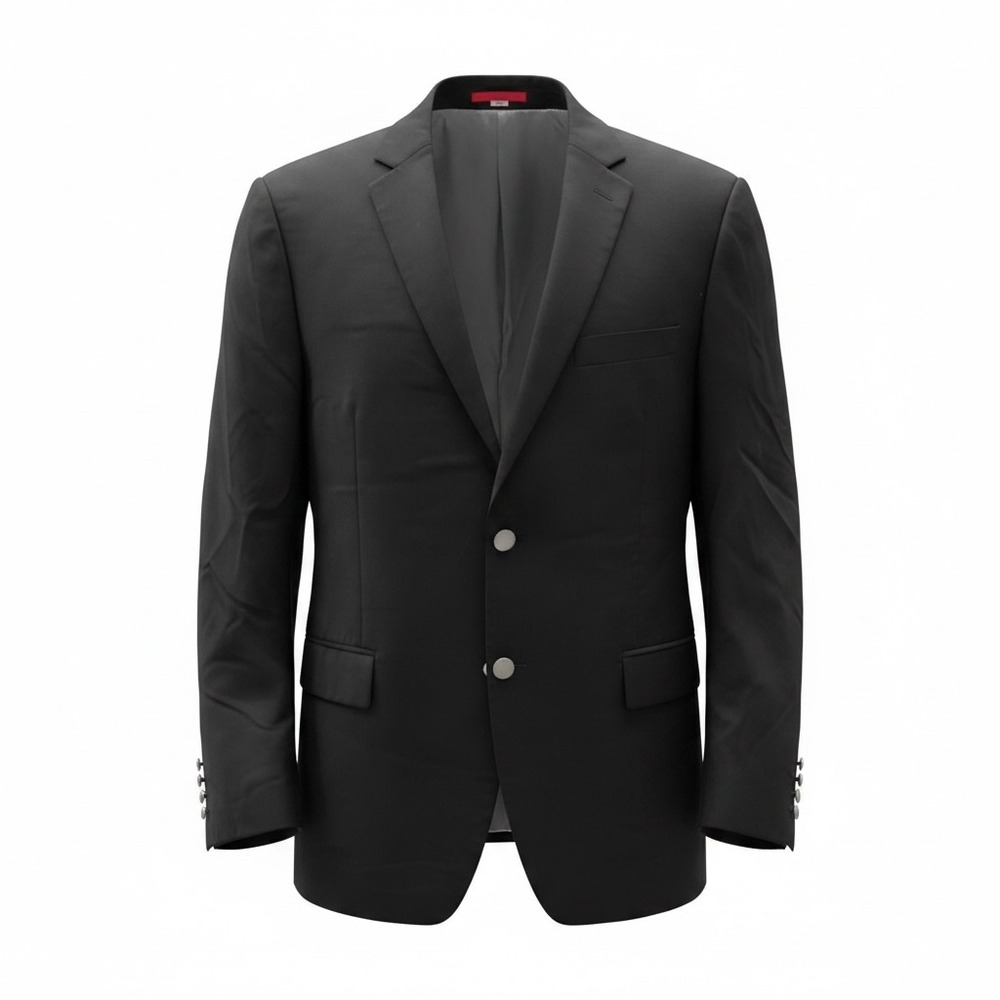 Alfani Red Label Mens Black Wool Blend 2 Button Blazer Sport Coat Jacket 42S